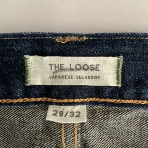 100% Organic Cotton The Loose Japanese Selvedge Jeans Blue 29 - Picture 4 of 11